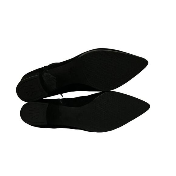 Stuart Weitzman Notazzie Black Suede Ankle Boots Size 9.5 Block Heel Booties - Picture 8 of 9